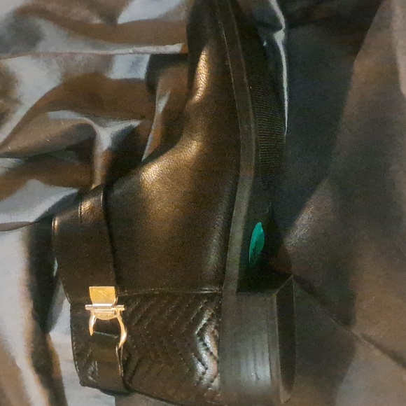 kids boys Size 4 Nautica Black Chevron Leather Belt with Silver Buckle - Picture 2 of 7